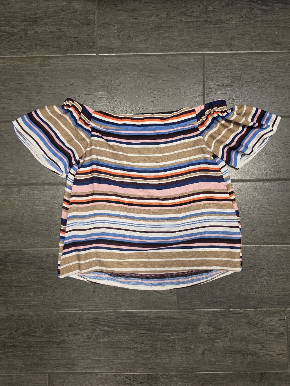 FRANCESCA’S Off-The-Shoulder Striped Blouse | Multicolor | Flowy Boho Top